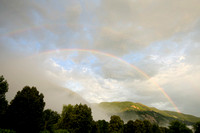 regenboog in de bergen