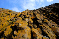 Basaltgesteente; rotsformatie; cliff